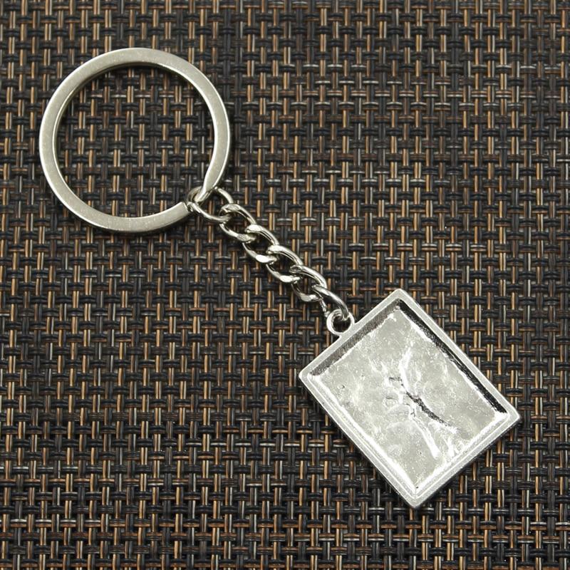 Модный брелок для ключей 30 мм, металлический брелок для ключей, ювелирные изделия, античная бронза, серебро, с покрытием «Древо жизни», кулон 32x22 мм