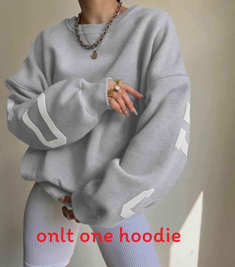Casual Fashion Letter Print Thick Pullover Sweatshirt For Women Winter 2022