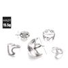5PCS Geometric Charm Jewelry set Rings Set Whale Tail Waves/Turtle Finger Ring