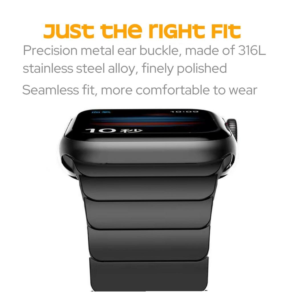 Петля для браслета-звена для Apple Watch Ultra 2, 49 мм, серия 9, 45 мм, ремешок для iWatch 8, 7, 41 мм, 40 мм, 38 мм, 6, 5, 4 se, 44 мм, 42 мм, ремешок из нержавеющей стали