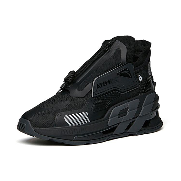 Anta At91 Ткань Синтетическая кожа Амортизирующие Нескользящие Износостойкие Низкие Кроссовки Для Женщин Кроссовки Черные 122148851-2