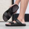 Fashion Brand Men's Cowhide Explosive Latex Pad Anti Slip Casual Slippers Fashionable Outdoor Men's Business Casual Thick Soled Sandals