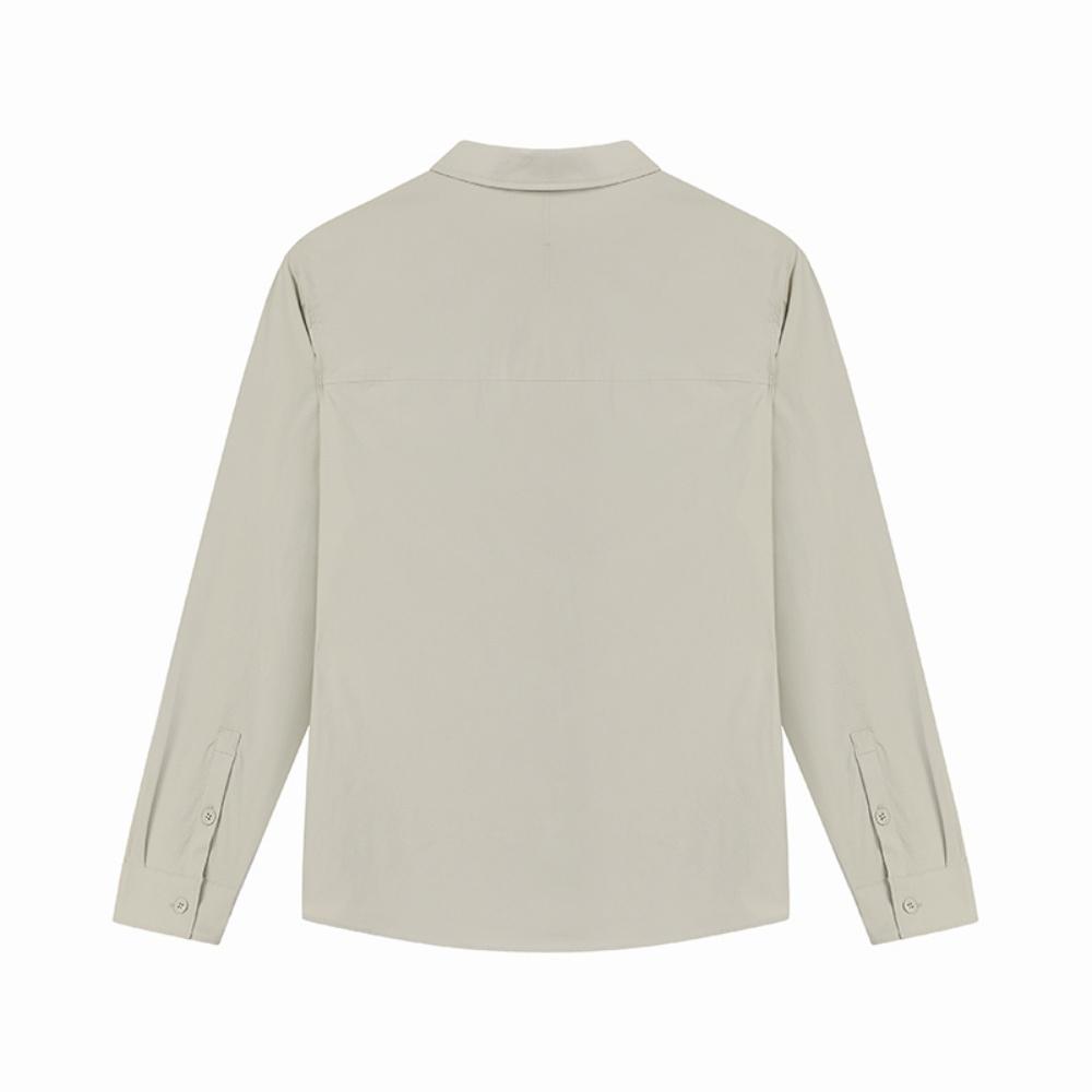 Fila Классическая универсальная повседневная бизнес-рубашка с длинным рукавом в свободном рабочем стиле из серии Heritage для мужчин F11M538406F-LK