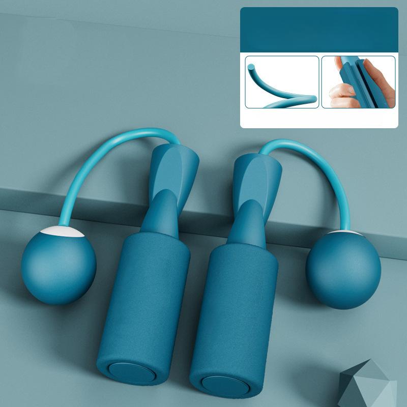 Беспроводная скакалка с большим мячом, весовая нагрузка для взрослых, устройство для прыжков со скакалкой, спорт в помещении для учащихся начальной школы: Бесшумный беспроводной пропуск