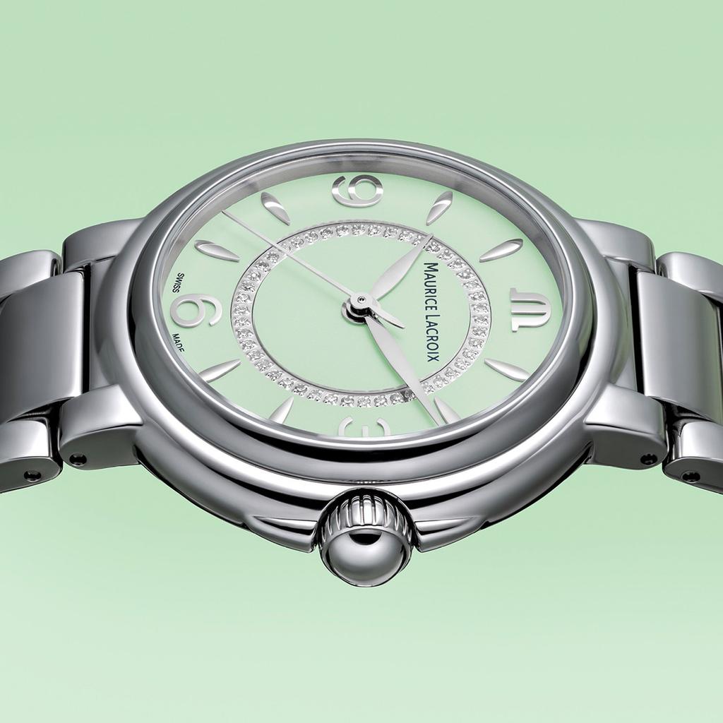 [Maurice Lacroix] Fiaba Date Women's Quartz 32mm Metal Band FA1104-SS002-G20-1