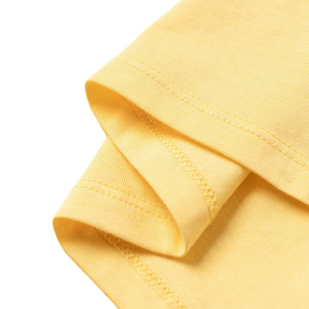 Polo Ralph Lauren Kids однотонная повседневная футболка с круглым вырезом и коротким рукавом, детские топы желтого цвета CWPOTSHG8020270-700