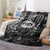1Pc Knowing Eye Print Flannel Blanket, High quality Comfortable for All Seasons, Home Decor, Warmth and Comfort, Perfect for Christmas Gifts W136