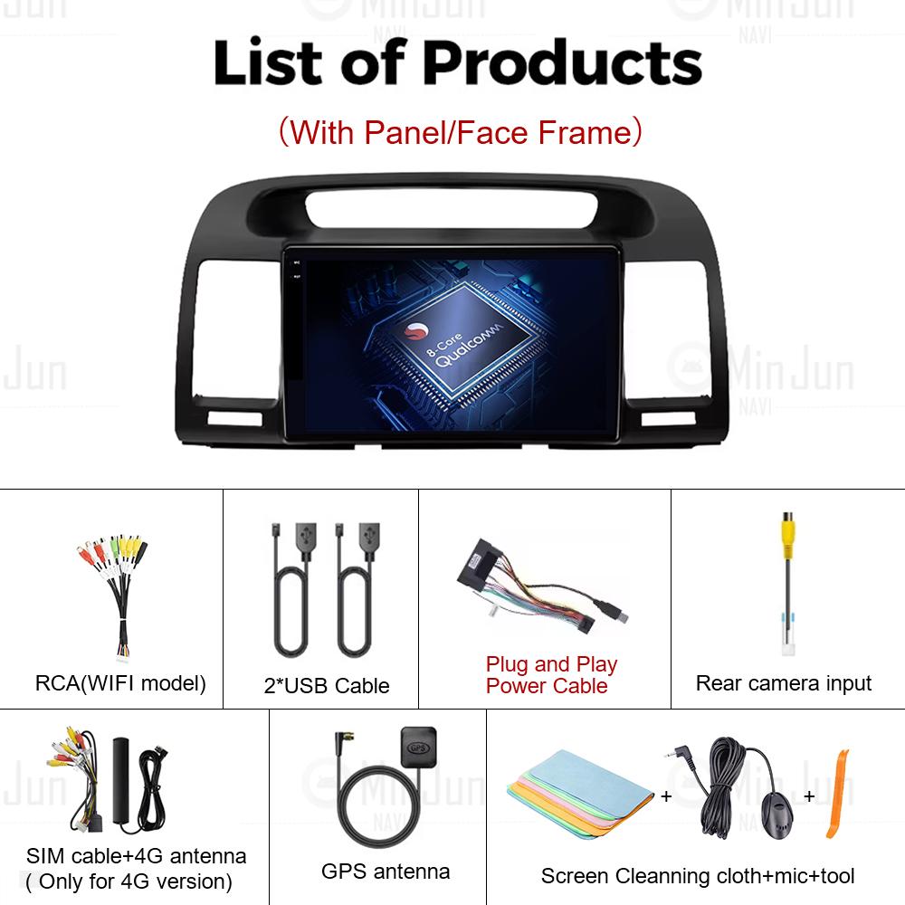 Qualcomm Car Radio Android 14 Wireless Car Play для Toyota Camry 5 2002 2003 2004-2006 Autoradio Multimedia Автомобильное автомобильное радио