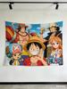 Декоративное настенное панно по аниме One Piece с персонажами Луффи, декоративная ткань для стены в гостиную, спальню, комнату в общежитии