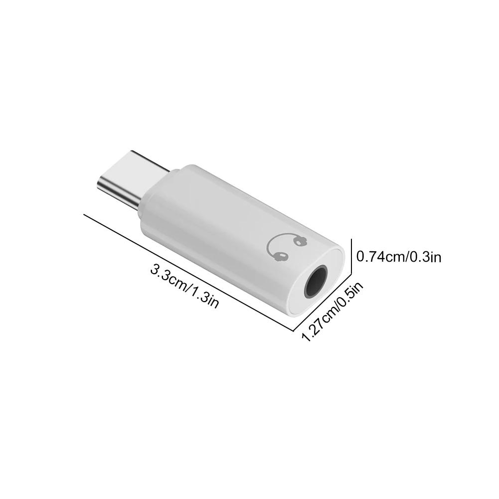Type C To 3.5mm Audio Adapter USB Type C To 3.5mm Aux Adapter Earphone AUX Adapter for iPhone 15 Samsung Galaxy S24 S23 Ultra