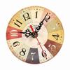 1Pc Artistic Creative European Style Round Antique MDF Home Office Wall Clock Decoration New