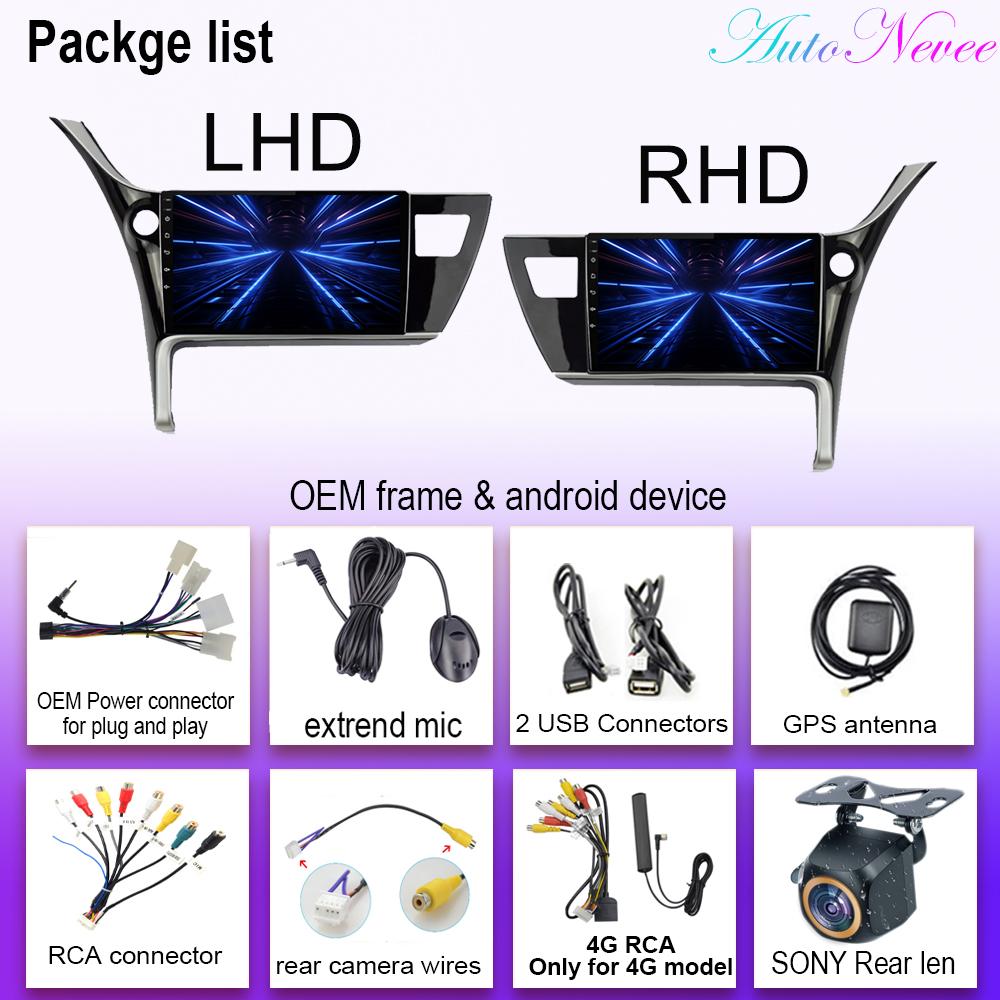 Android 14 для Toyota Corolla 11 Auris E180 2017 2018 2019 Автомобильное радио Мультимедиа GPS Navi Stereo BT Auto Carplay 2din головное устройство