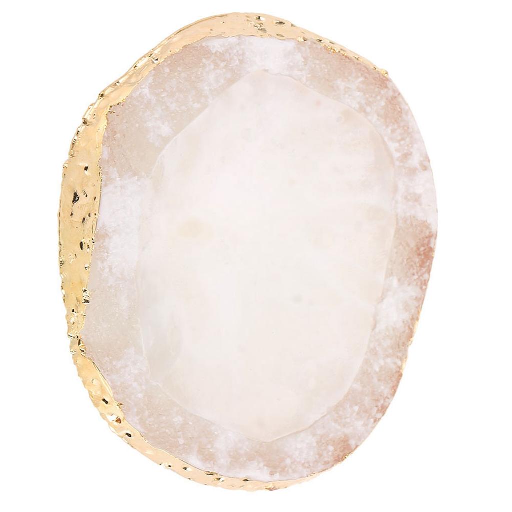 Resin Nail Art Palette Paint Drawing Color Dish Golden Edge Manicure Nail DIY Tool