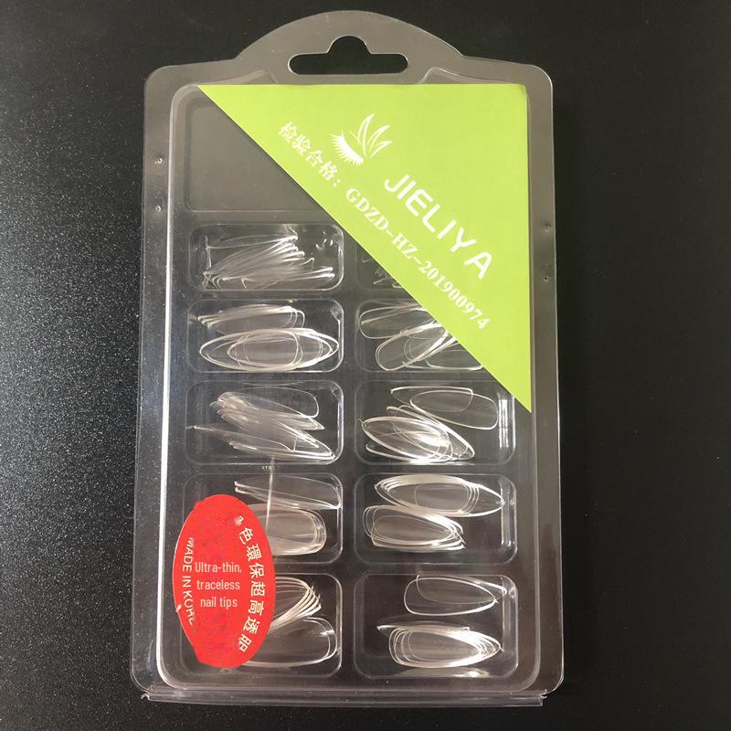 Ультратонкие матовые овальные патчи для ногтей — двойного назначения, цельные и половинчатые (96 шт.)