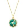 [DAZZARRY] 10K Gold Malachite Necklace for Women - Popular Green - Mother's Day, Birthday, Anniversary Gift