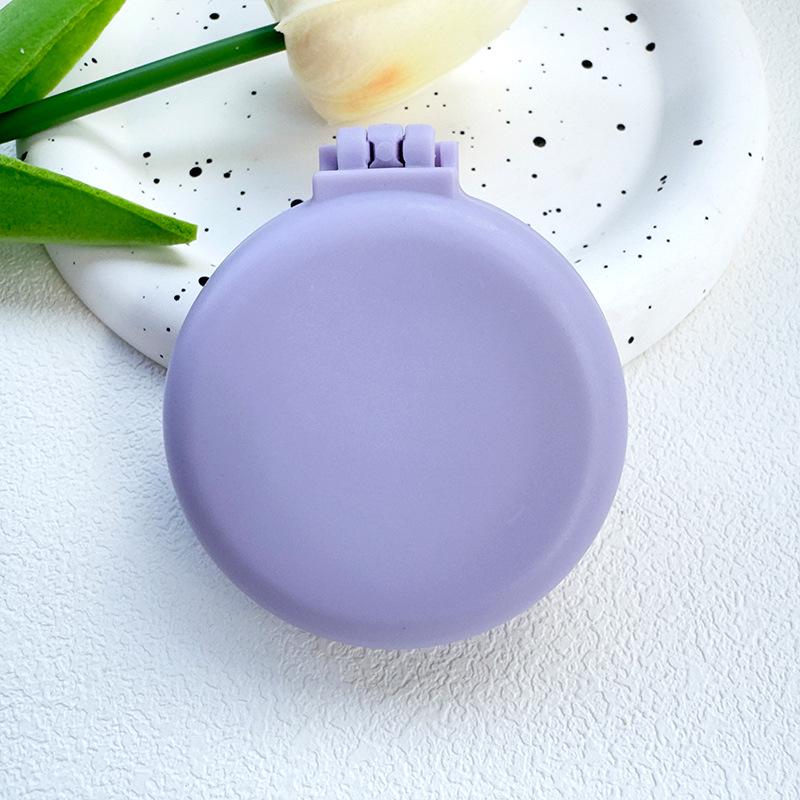 Cute Candy Color Mini Folding Cushion Comb with Mirror - Portable Massage Hairbrush