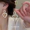 Серьги Love с геометрическим рисунком, простые серьги с цветами, модные серьги с темпераментом, элитные серьги, подарки
