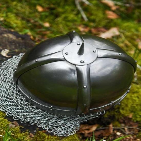 Шлем-очки викинга в стиле Гьермундбю, сталь 2 мм