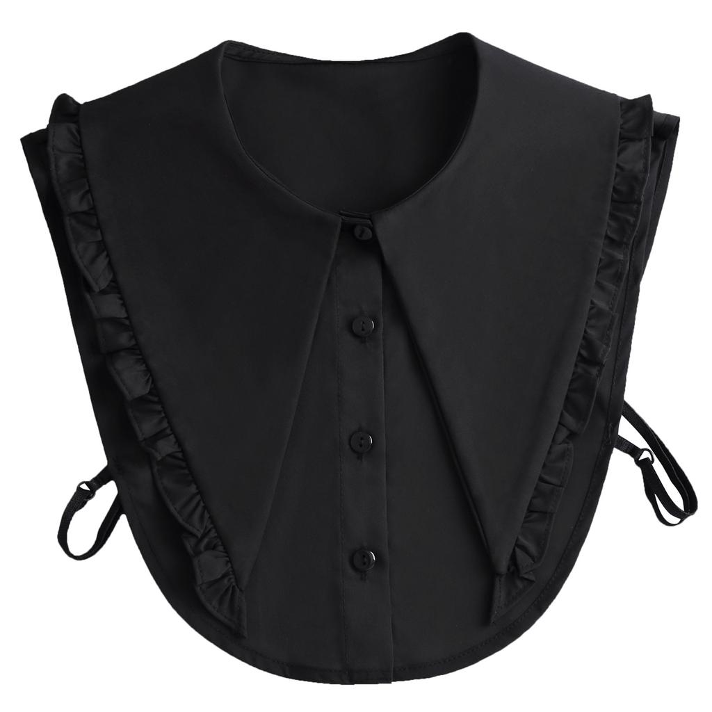 Французский дизайн Sense Ложный воротник Сто со свитером, грибок, большой заостренный воротник, воротник с кукольным декором