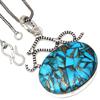 Подвеска Голубая Медная Бирюза Драгоценный камень Ручная работа Этнические Серебряные Украшения 1,75"