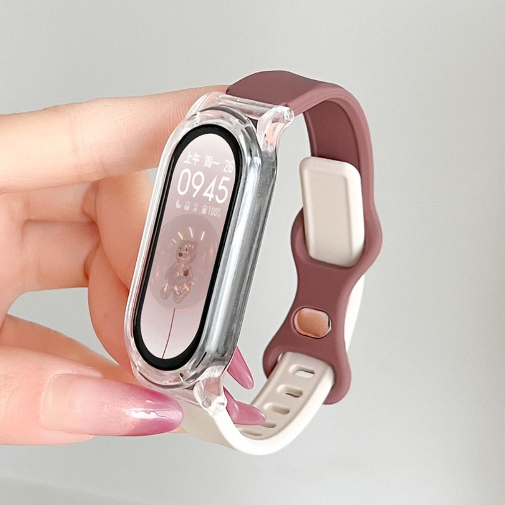 Мягкий ремешок из ТПУ с пуговицами, новый сменный ремешок для Xiaomi Mi Band 8 Summer