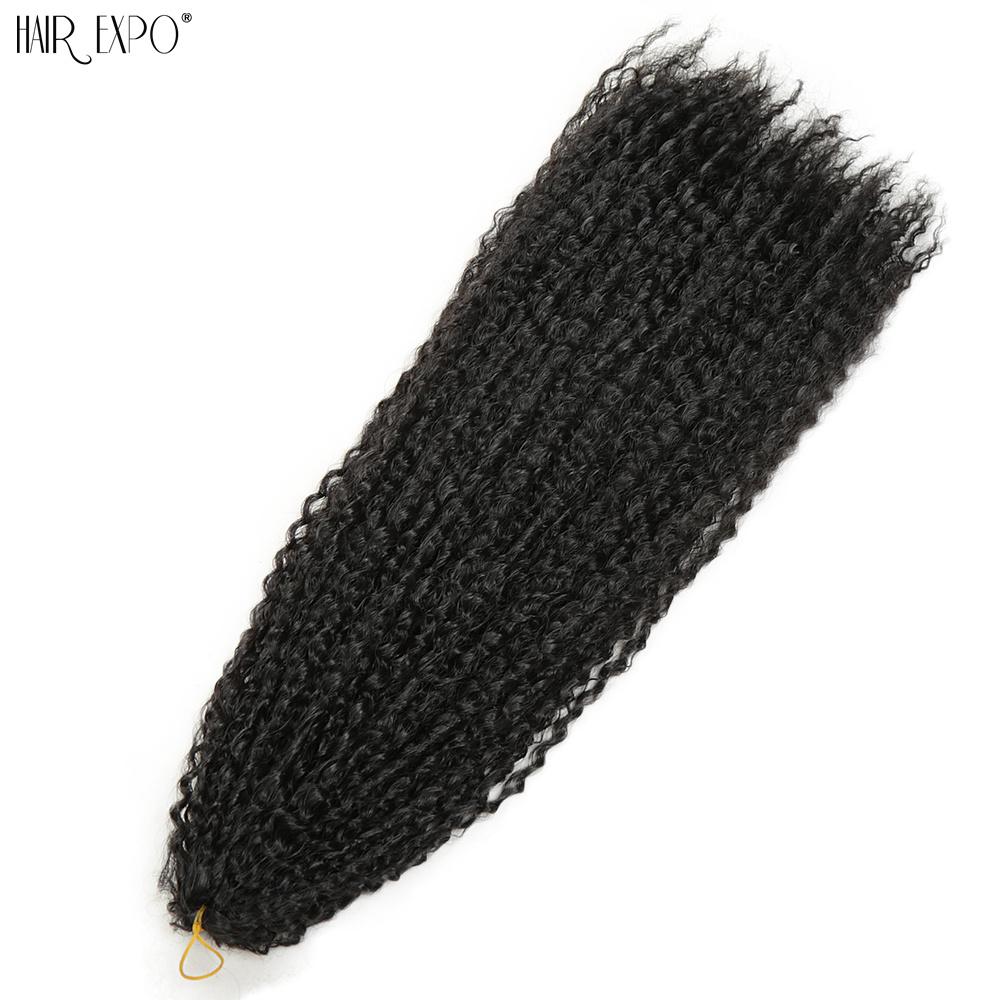 20"28"Afro Yaki Kinky Curly Crochet Braids Hair Synthetic Crochet Hair Extensions Soft Ombre Pink Purple Marley Hair For Braids