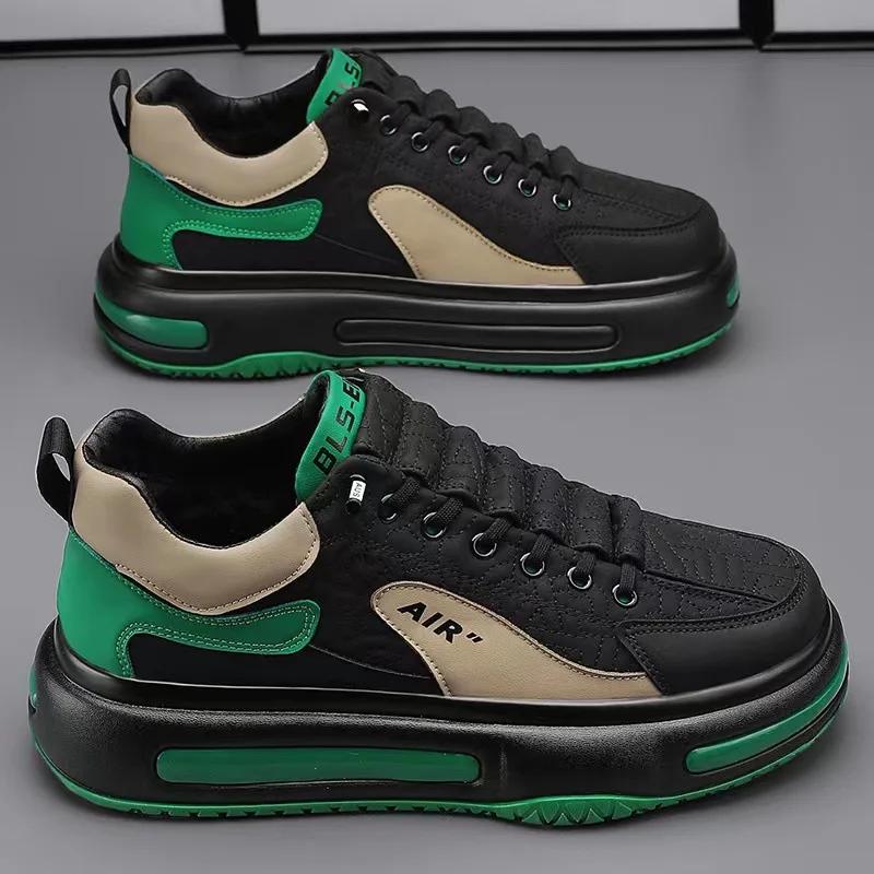 Модные мужские повседневные кроссовки, роскошные кроссовки для мужчин, амортизирующие нескользящие кроссовки, кожаные брендовые мужские туфли Zapatos Hombr