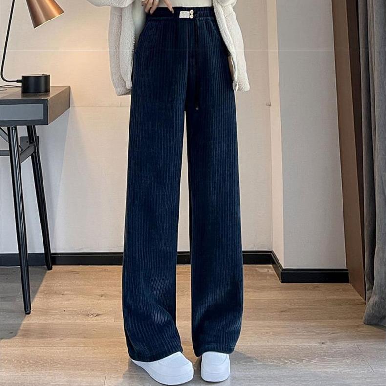 Warm Pants for Women Winter Wide Leg Pants Large Size Women's Pant Thicken Women's Warm Pant Korean Baggy Pants Woman Pant