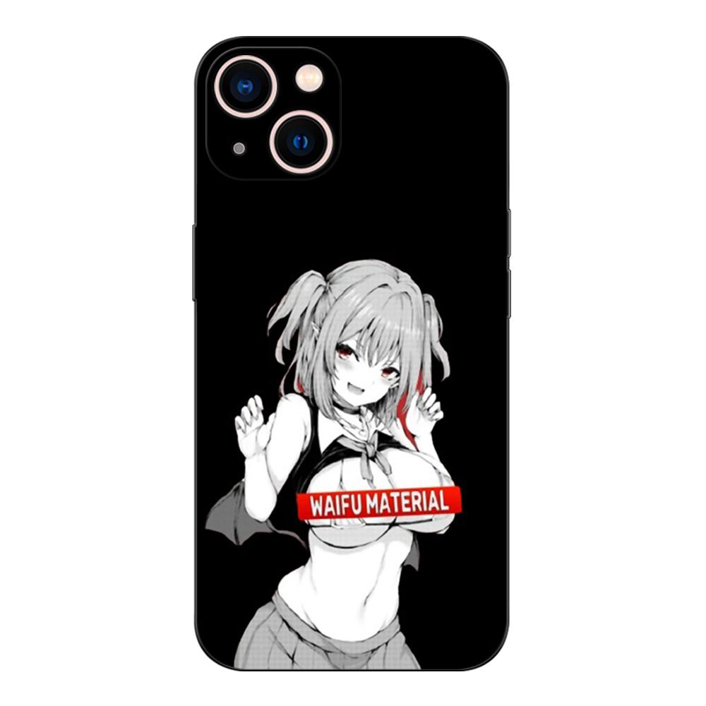 Черный чехол из ТПУ для OPPO Reno 7 7Z 8 Lite 4G 5G PRO F11 F17 F15 F19 F19S F21 Waifu Girl Anime