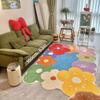 1pc Colorful Floral Carpet for Living Room and Bedroom - Soft and Plush Rug for Home Decor and Room Decor - Machine Washable