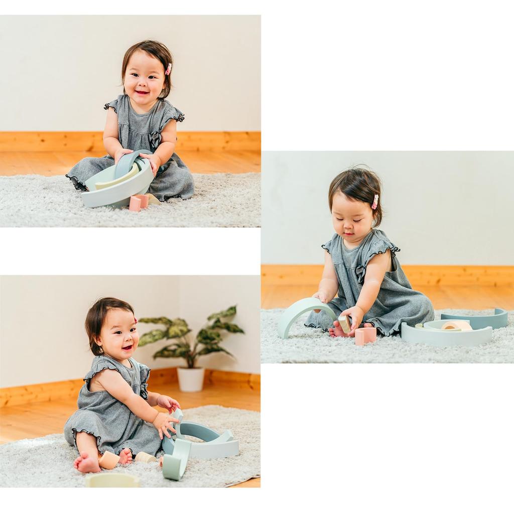 Tooky Toy Soft Color Arch, Wooden Educational Toy for Babies, Ages 1, 2, and 3