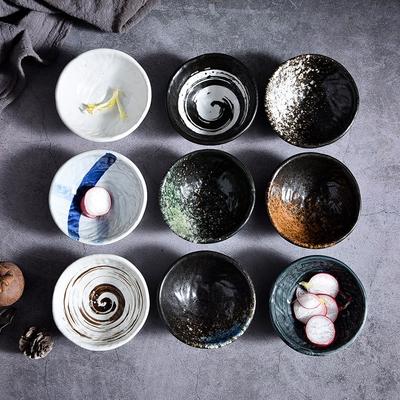 3,5-дюймовая тарелка для приправ, японская керамическая миска для закусок, керамическая миска для соуса, креативная маленькая тарелка в стиле ретро, домашняя кухонная посуда