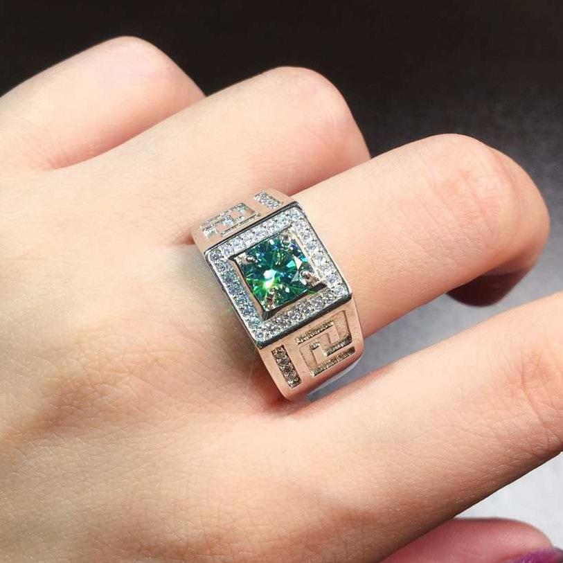 Кольцо в стиле бриллианта 5 карат, Сердца и Стрелы, Цвет PT950, Муассанит, Кольцо Открытого Размера для Мужчин и Женщин, Ювелирные Изделия из Серебра 925