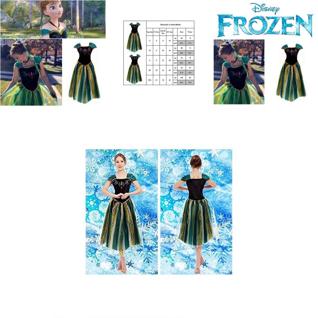 Замороженное Взрослое Платье Принцессы Анны Праздничный Костюм Платье для Выступлений Платье Принцессы Анны