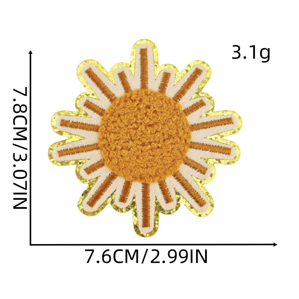 Пномпень Шенье Вышивка Наклейки Богемское Солнце Термонаклейки Аксессуары для одежды Наклейки из грубой ткани
