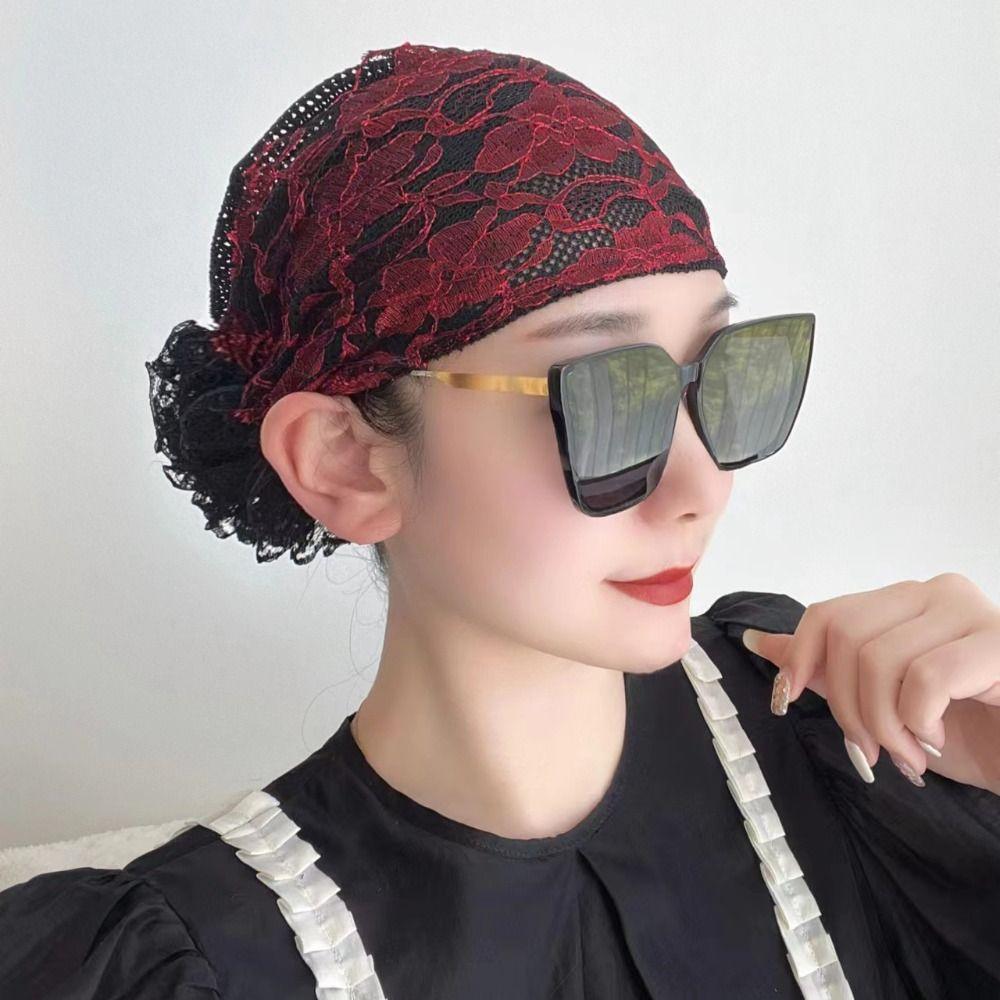Дышащий платок на голову кружевной чехол для волос модная шапка-бини для женщин