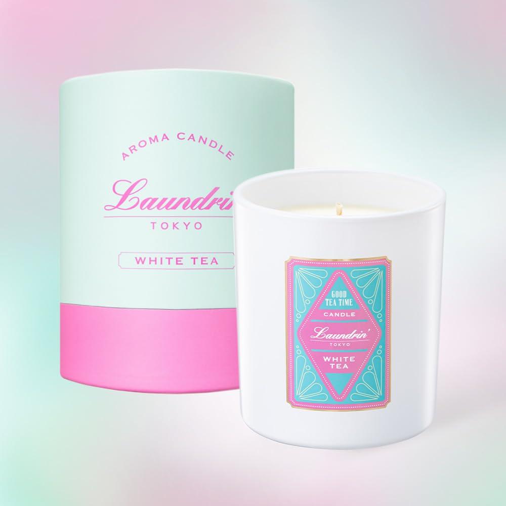 Ароматическая свеча Landrin с ароматом белого чая 180 г Подарок Примерно 36 часов Без парафина 100% на растительной основе,