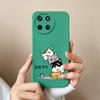Case For OPPO Realme V15 V20 V25 V30 Narzo 50 Pro 30A 20A Liquid Soft Silicone Cartoon Pattern Shockproof Protective Matte Cute Cat For Realme Bumper