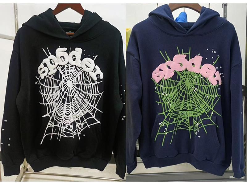 Heavyweight Spider Web Foam Print Fleece Hoodie (450G)