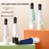 Ultra-light Feather Auto Folding Umbrella with Black Glue Sunscreen - Portable Sunshade for Sun and Rain