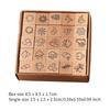 25 Pieces Wood Stamps Crafts DIY Wooden Rubber Stamps for Photo Album Scrapbooking Supplies Painting Journals Happy Planner