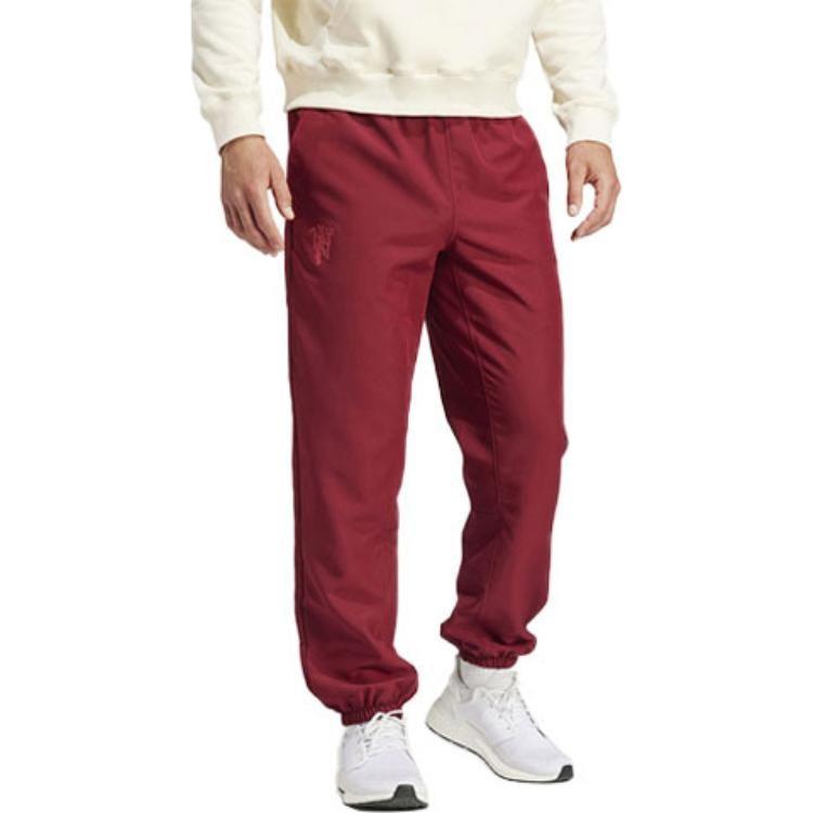adidas Спортивные брюки мужские темно-красные умеренные IT9047
