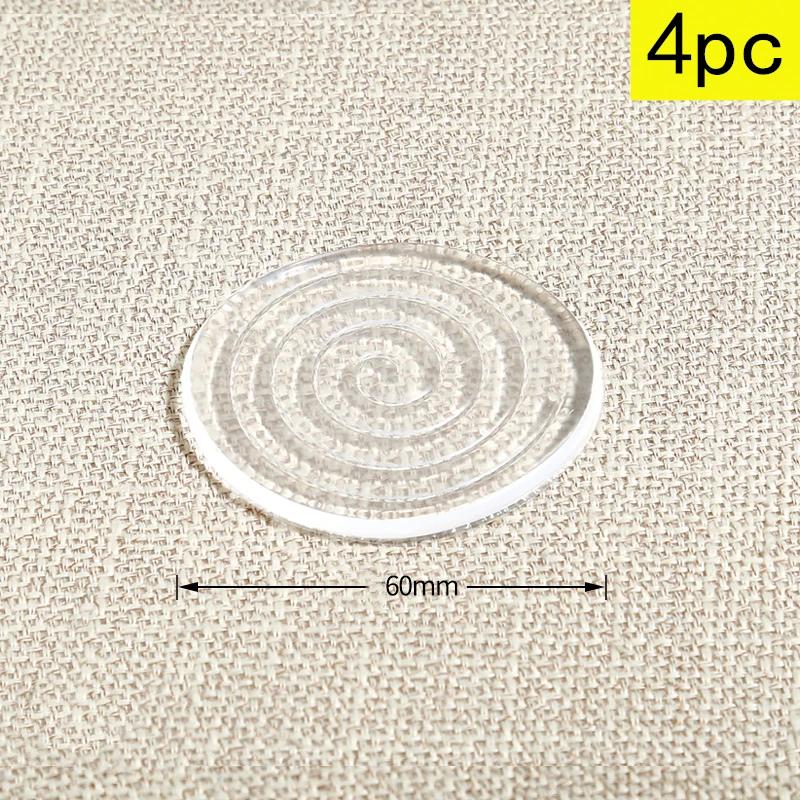 4pcs Silicone Anti-moving Table Foot Mat Bed Foot Anti-slip Fixator Bed Leg Table Corner Table Sofa Transparent Furniture Gasket