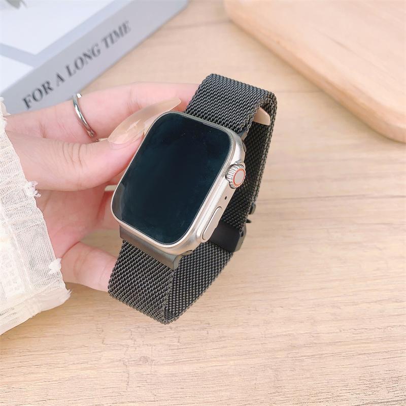 Ремешок-петля для Apple watch 10 9 8 7 41 45 мм 46 мм Ultra/2 49 мм Мужской женский металлический ремешок для iWatch 6 5 SE3 44 40 42 мм Ремень