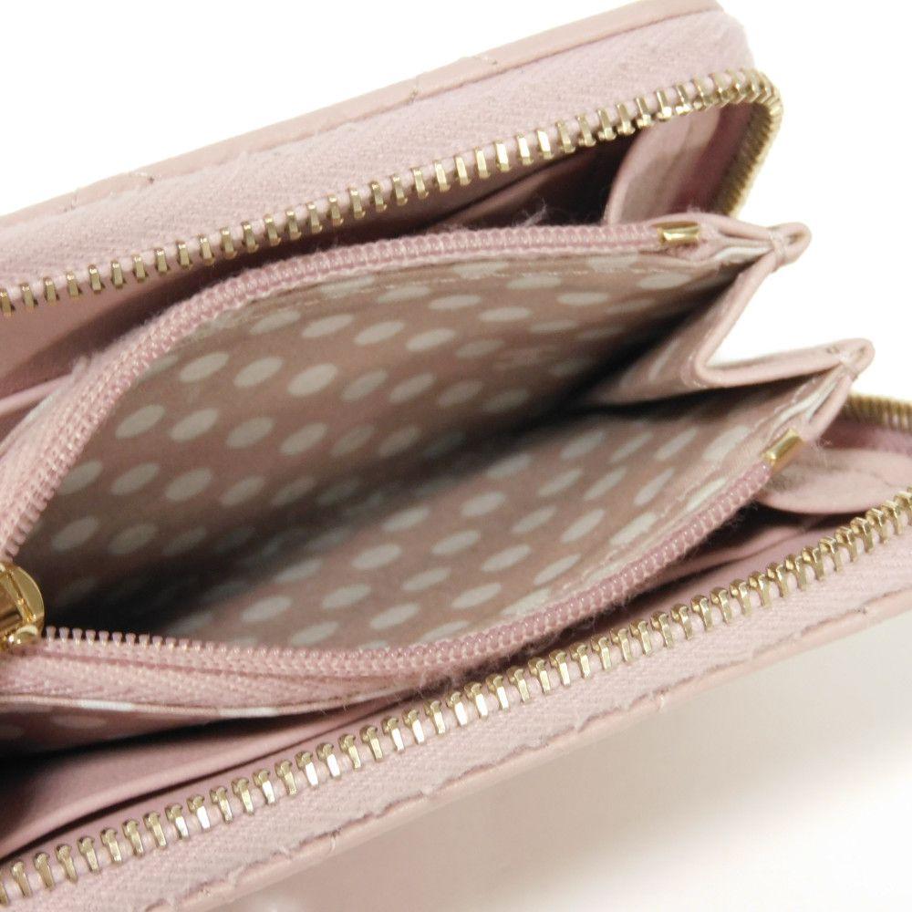 Б/у 10097 Кошелек для монет на молнии Coco Pearl AP3811 7943 COCO Mark CC Mark Точки Рандомный Мателье Розовый Бежевый Женский из Японии