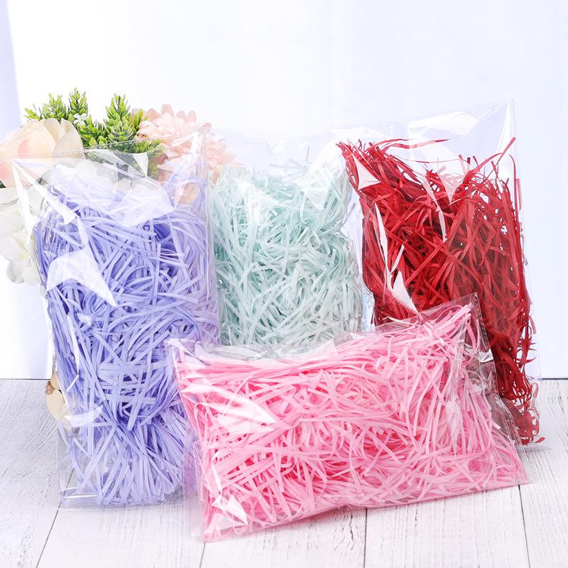 100G-1800G Colorful Crinkle Paper Raffia Shredded Confetti Gift Box Filler Decoration Wedding Party Gift & Basket Packaging