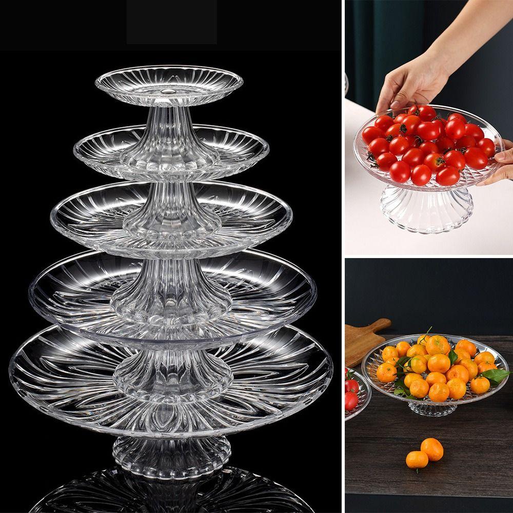 Gold Fruit Plate Round Cupcake Display Kitchen Supplies Dessert Plate