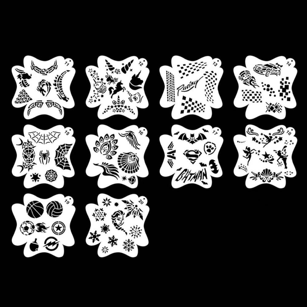 Stencils for Body Painting Face Art Halloween Birthday Party DIY Makeup Stamps Paint Template Temporary
