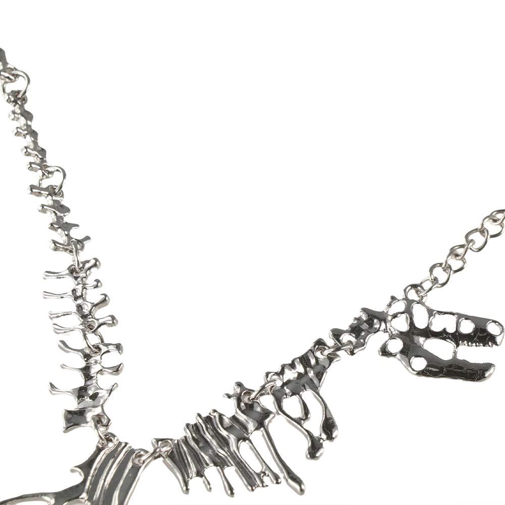 Панк-ожерелье-чокер с цепью Тираннозавра Готическое ожерелье с драконом Хип-хоп ожерелье с скелетом динозавра для девочек