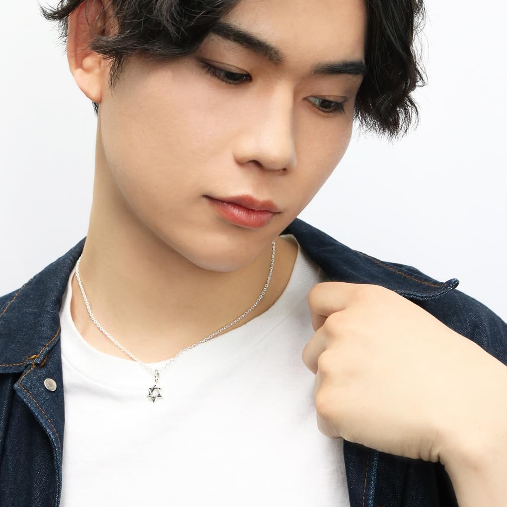 [Синдзюку Гин но Кура] Гексаграмма Гексаграмма Звезда Стерлинговое серебро 925 Подвеска Топ, Звезда Давида, Еврейский стиль, Простой